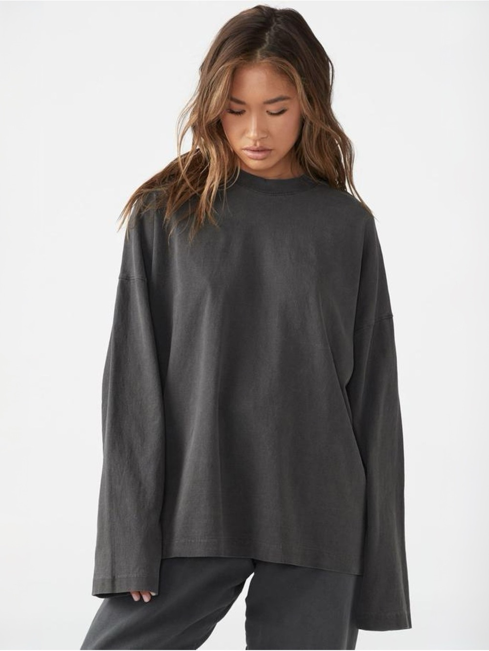 Joah Brown Vintage Long Sleeve in Washed Black